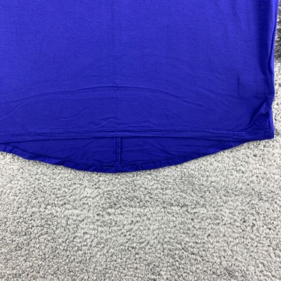 Cable & Gauge Womens Top Blouse Grommet 3/4 Sleeve Blue Purple Size Medium - Picture 4 of 10
